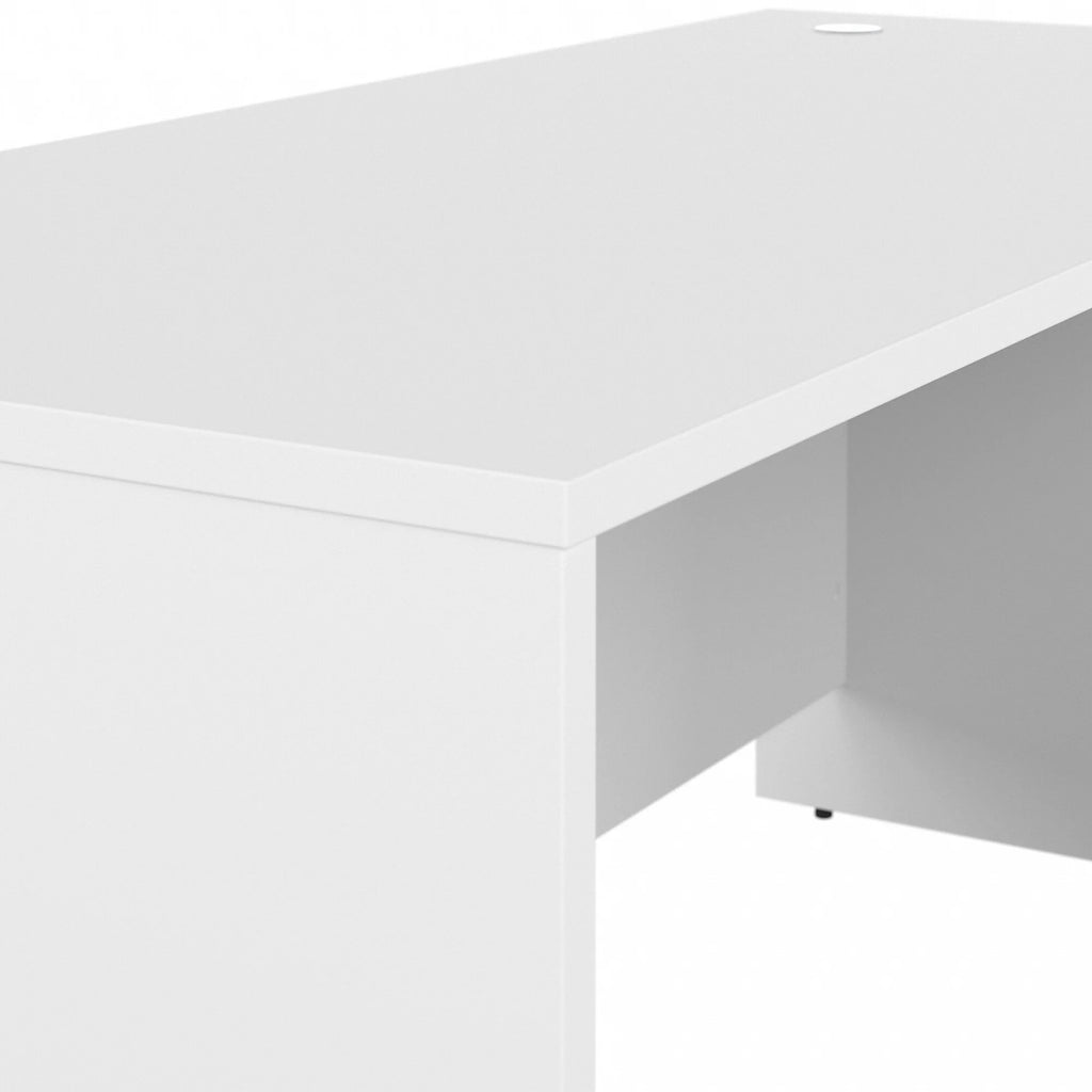 White Engineered Wood Office Desk W223