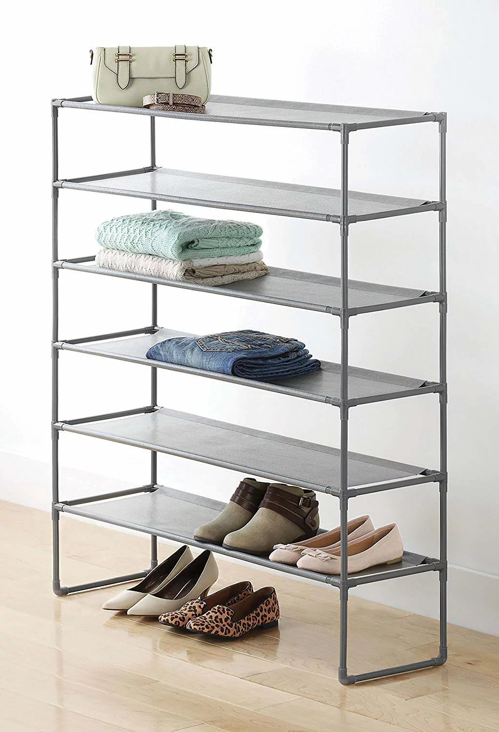 6-Tier Gunmetal Gray Storage Rack A70462