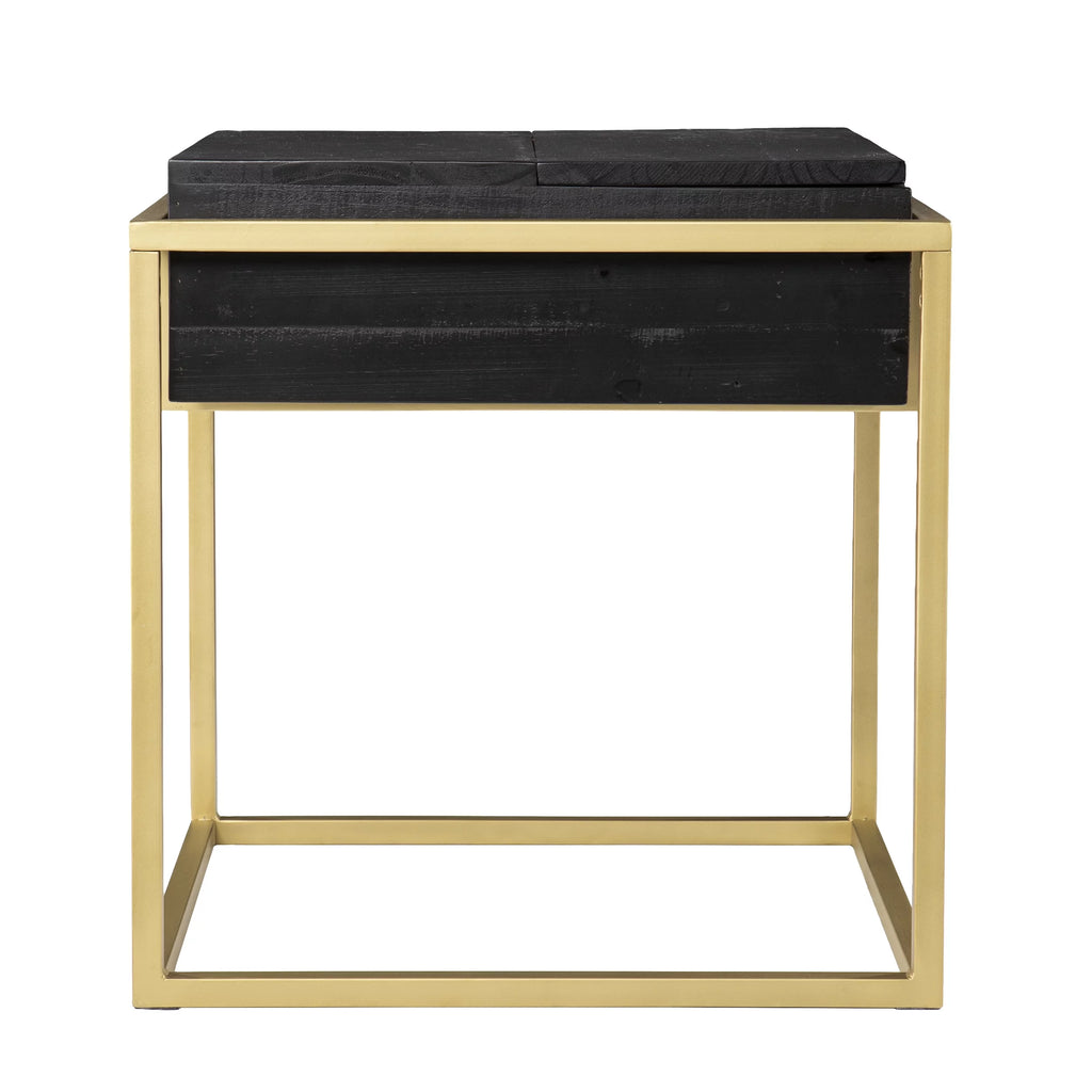 Reclaimed Wood Storage End Table A847