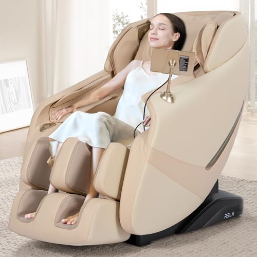 Beige Full Body Zero Gravity Shiatsu Massage Chair W321