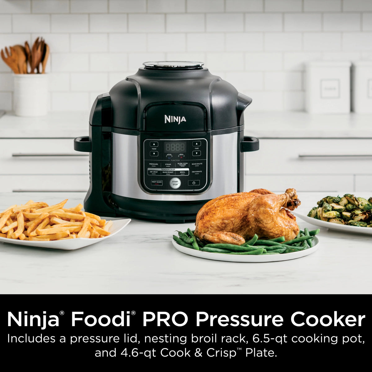 10-in-1 6.5-Quart Pressure Cooker Air Fryer Multicooker R6831