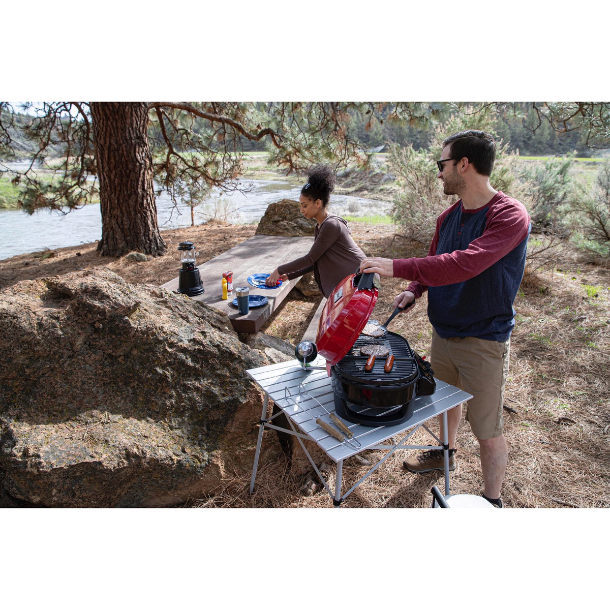 Black Tabletop Propane Gas Grill S559374