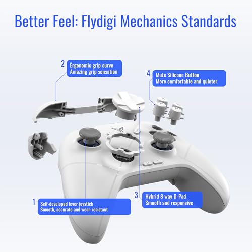 Wireless PC Controller, Hall Effect Joysticks Triggers,1000 Hz Polling Rate, Multi-Platform Gaming Controller, Windows PC/Switch/Switch2/Android/Laptop V6968
