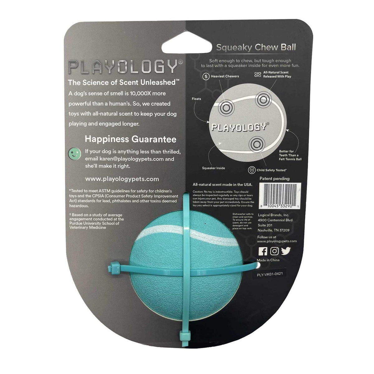 Squeaky Chew Ball Dog Toy N648354