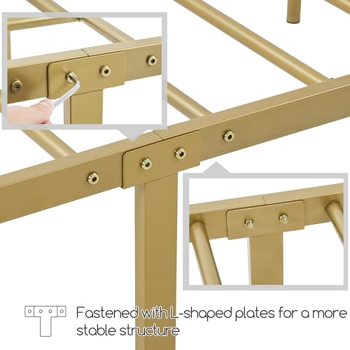 White Full Metal Platform Bed with Wrought Iron Headboard R126