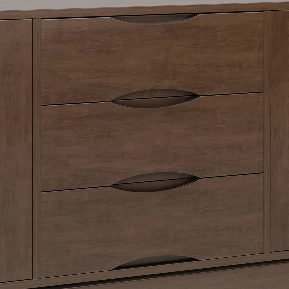 Walnut Brown 60 inch Solid Hardwood Sideboard Buffet Y2560