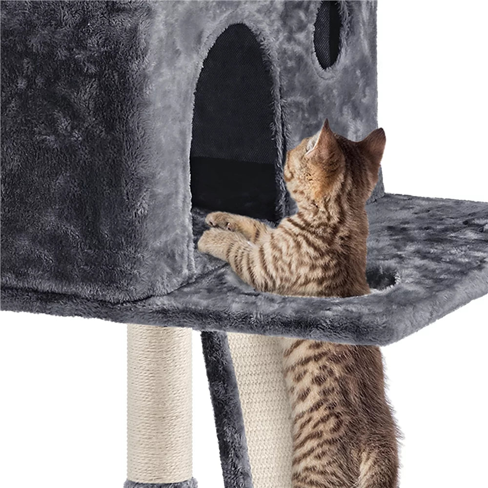 Dark Gray Cat Tree with Condos K55131