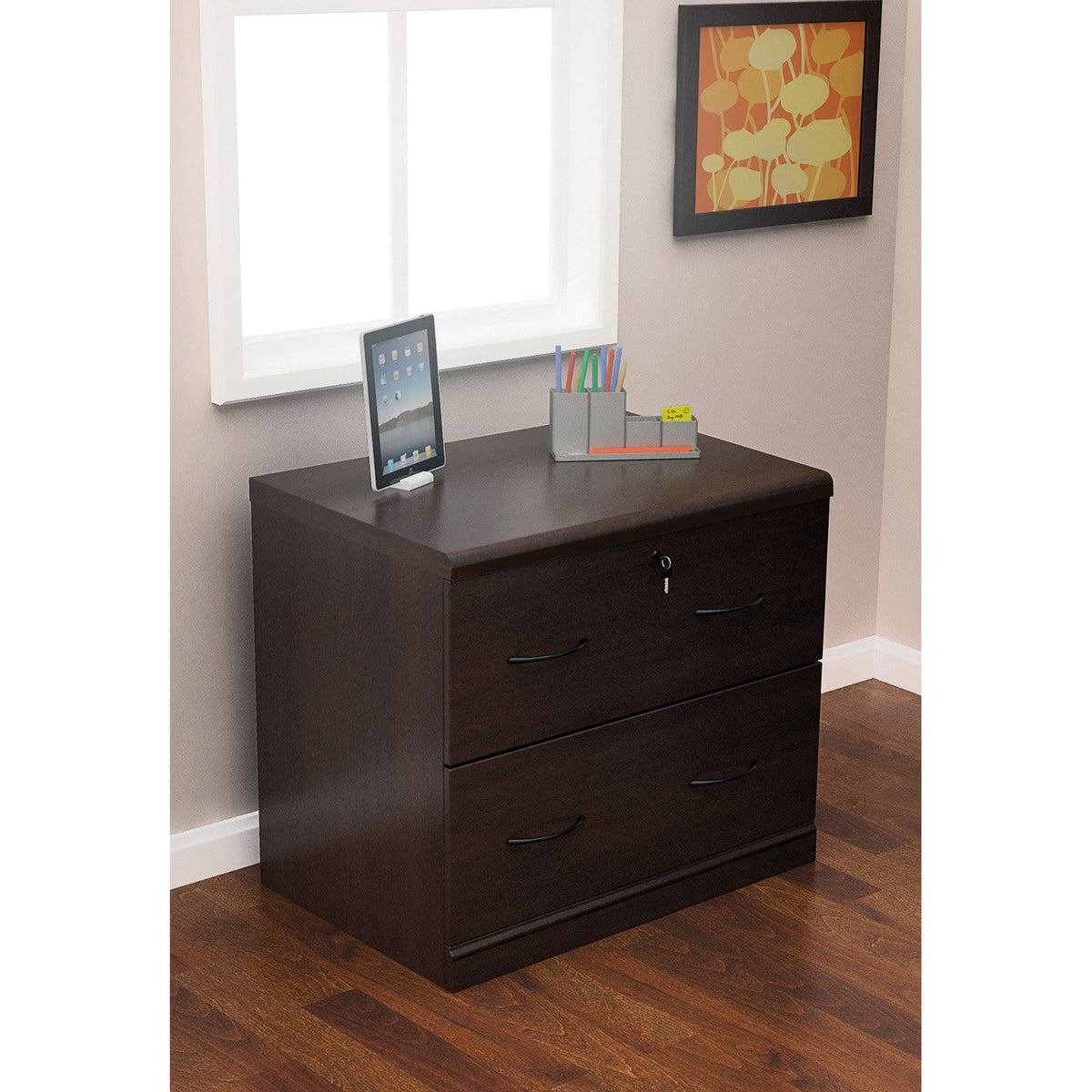 Espresso 2 Drawer Lateral Filing Cabinet B94670