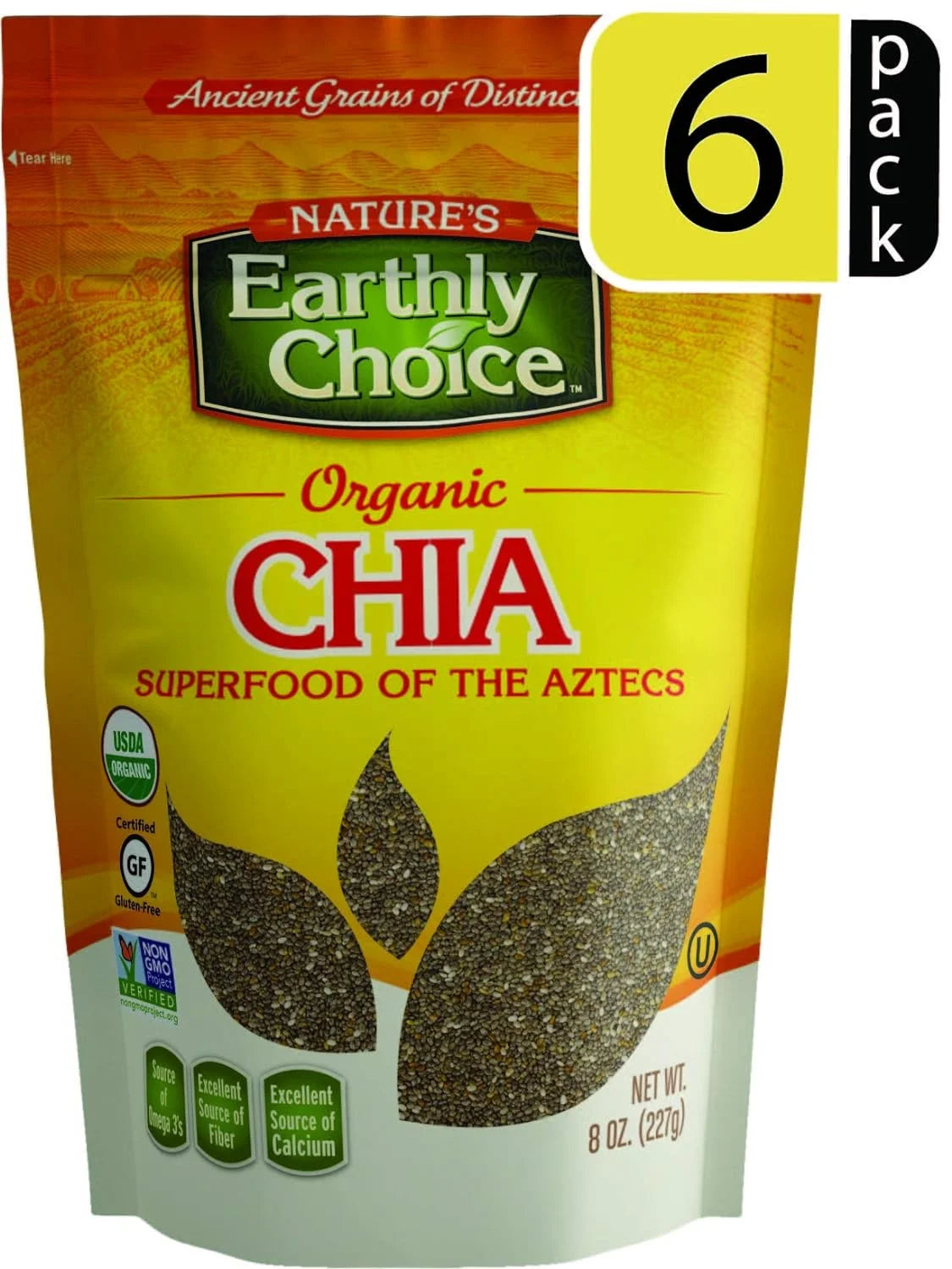 Organic Chia Seed 8 Ounce Pack of 6 G762177