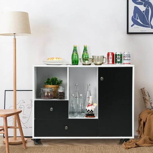 Black 2 Drawer Mobile Filing Cabinet I21014
