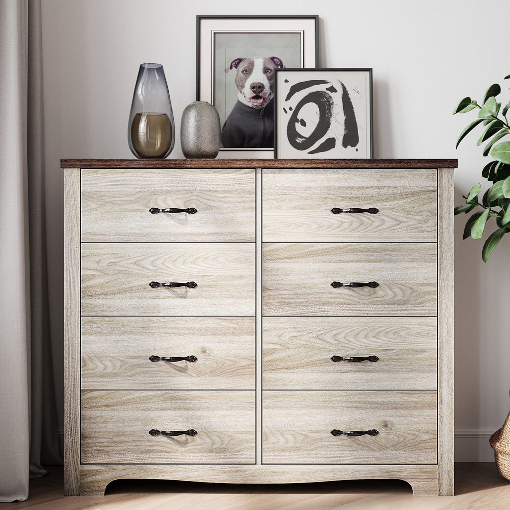 Black 6 Drawer Double Dresser I73975