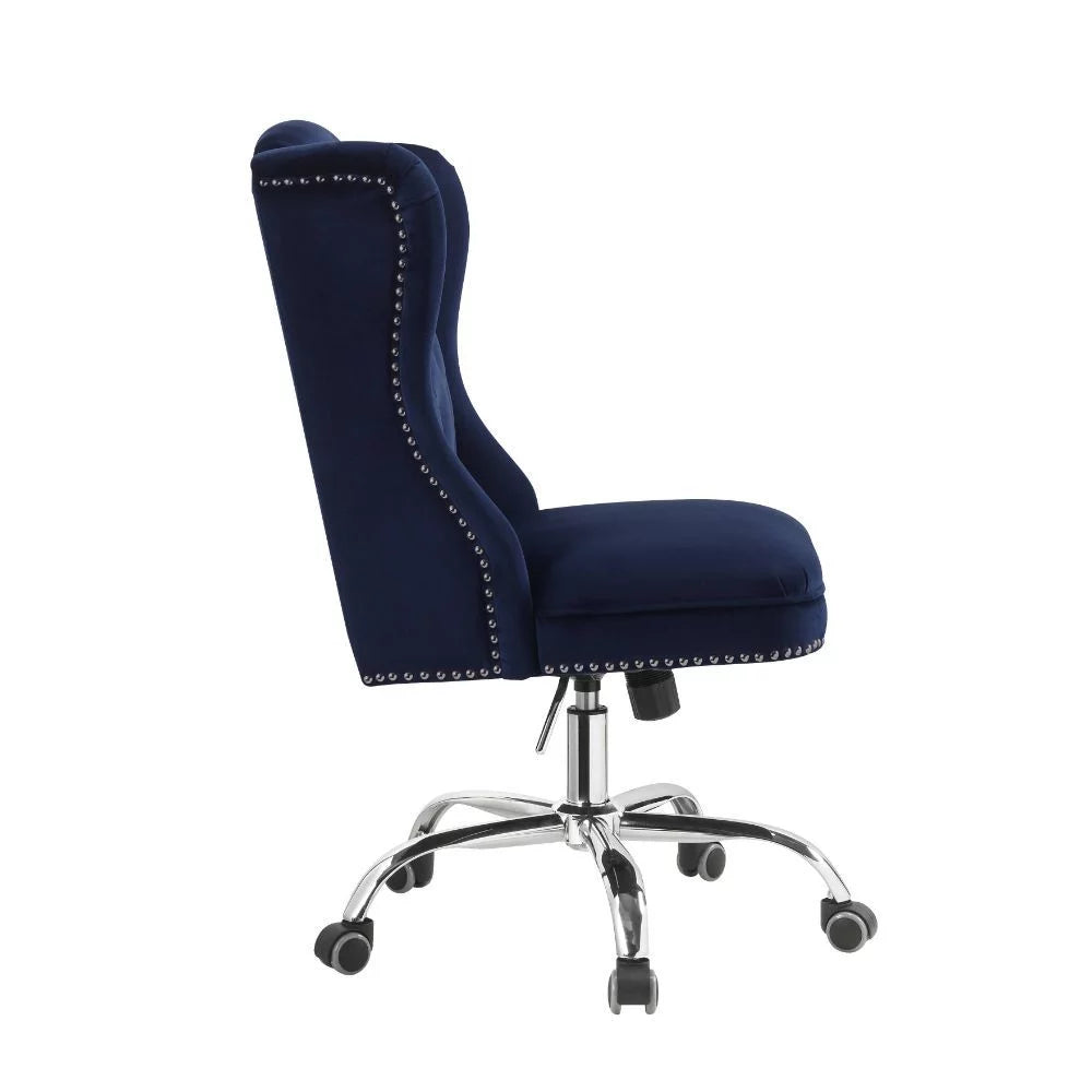 Midnight Blue Velvet Office Chair M9832