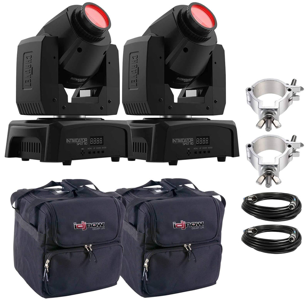 LED Moving Head 2-Pack with Clamps Cases I3831