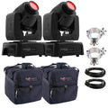 LED Moving Head 2-Pack with Clamps Cases I3831