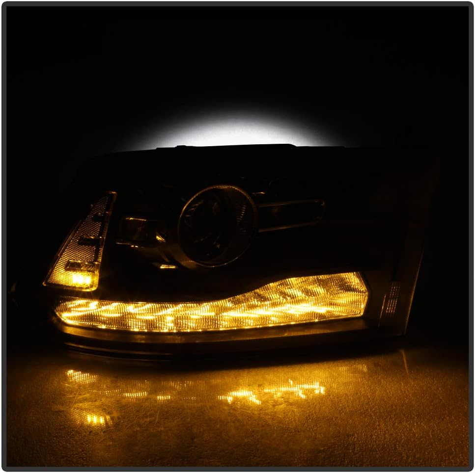 2013-2015 Dodge Ram 1500 2500 3500 Black Trim Headlamp Passenger Side K51486