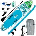 Light Green Inflatable Paddle Board 10'5''x33''x6'' with Paddle Backpack Pump T9777