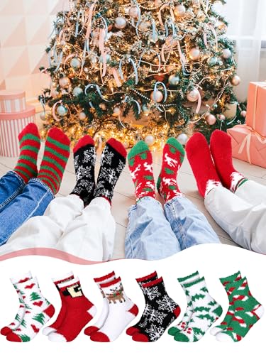 48 Pcs Fuzzy Christmas Socks and Candy Gift Boxes K189