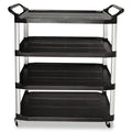 Black 4-Shelf Utility Cart O870672