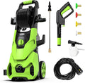 3500PSI Electric Pressure Washer with Hose Reel and 4 Nozzles J4777