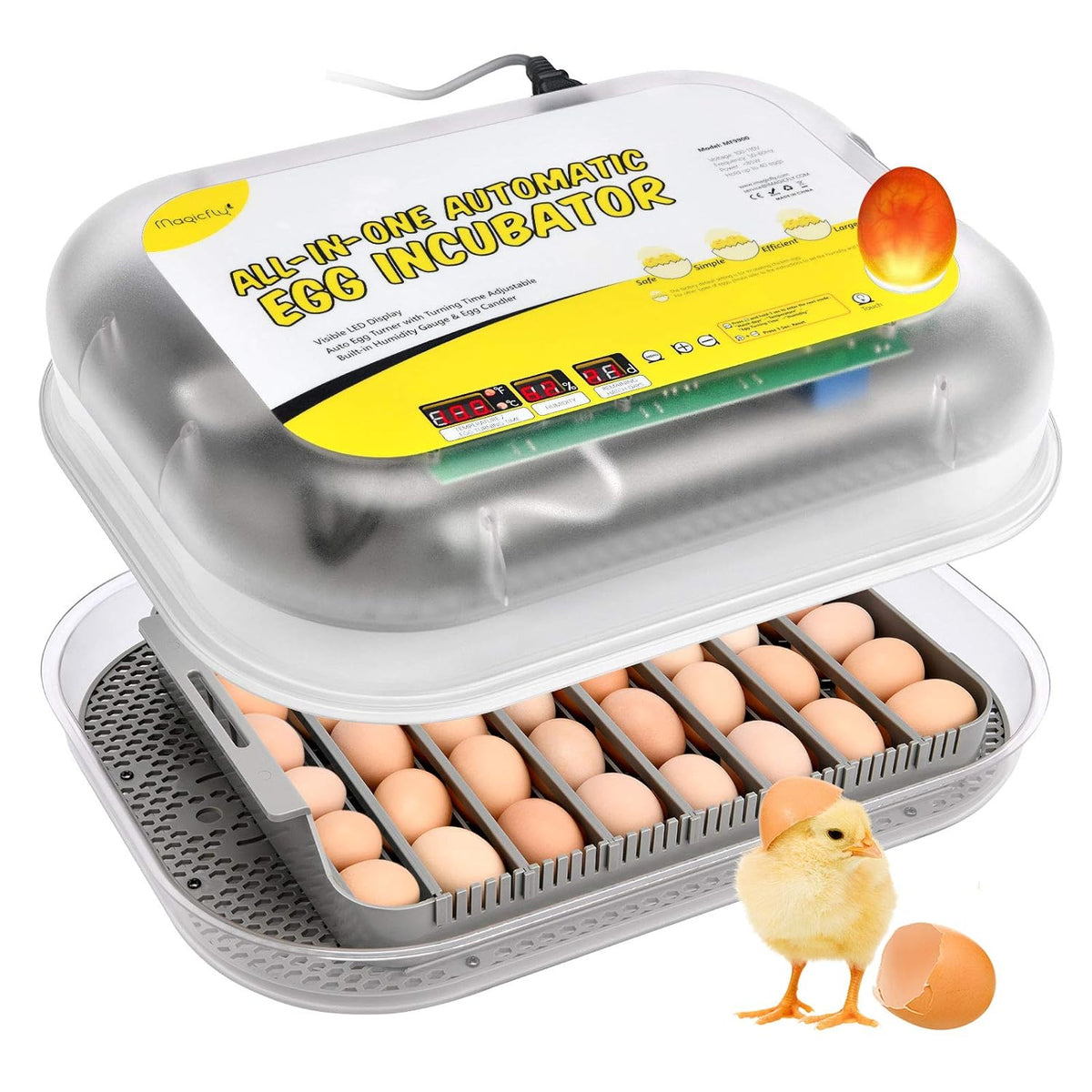 40 Egg Incubator with Automatic Egg Turning and Temperature Control S36049
