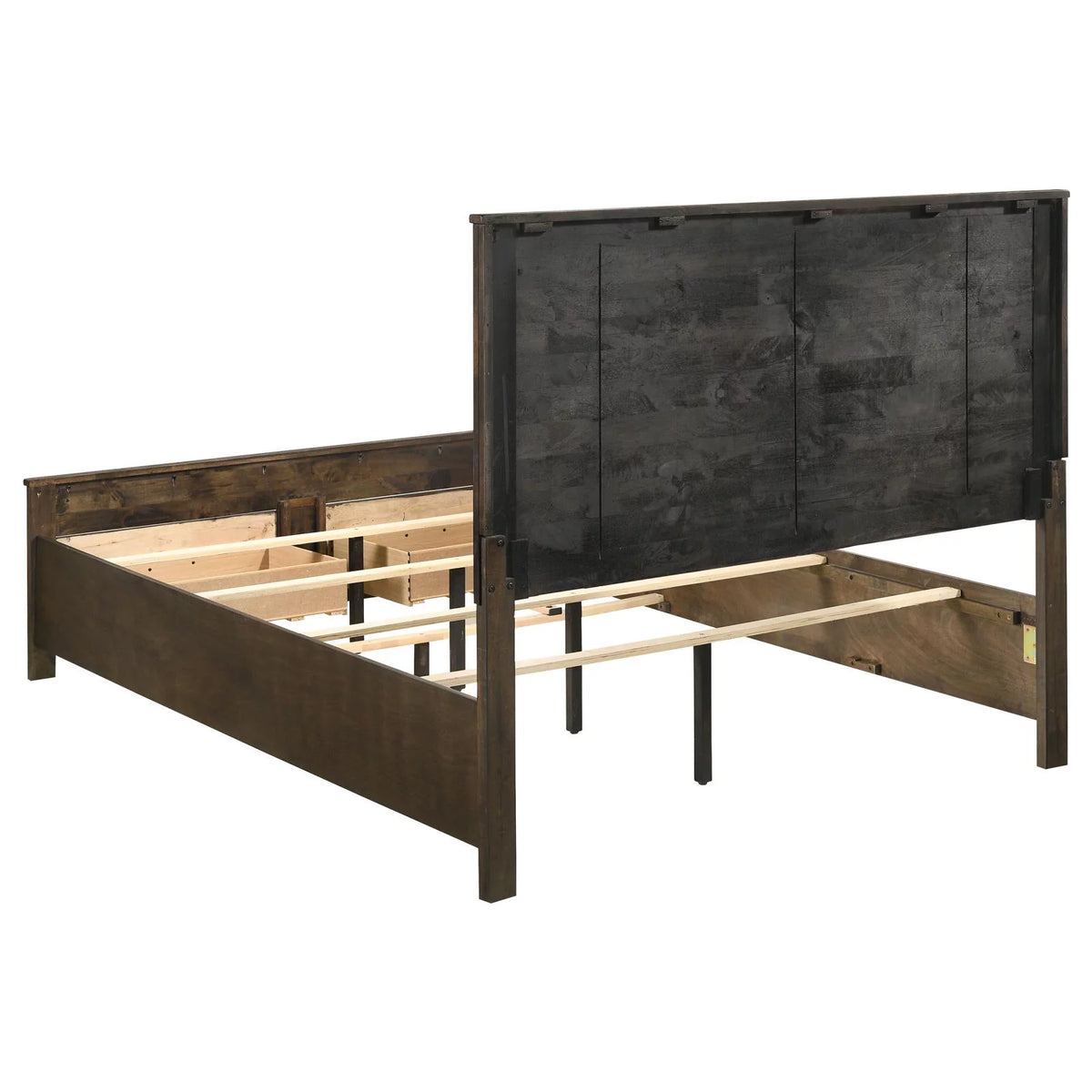 King Storage Bed Rustic Golden Brown W83573