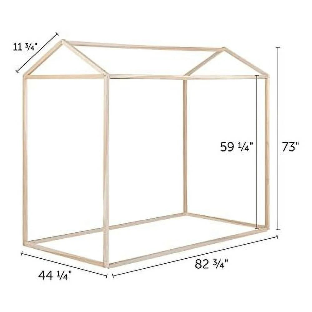 Solid Wood Canopy Platform Bed Frame D3768