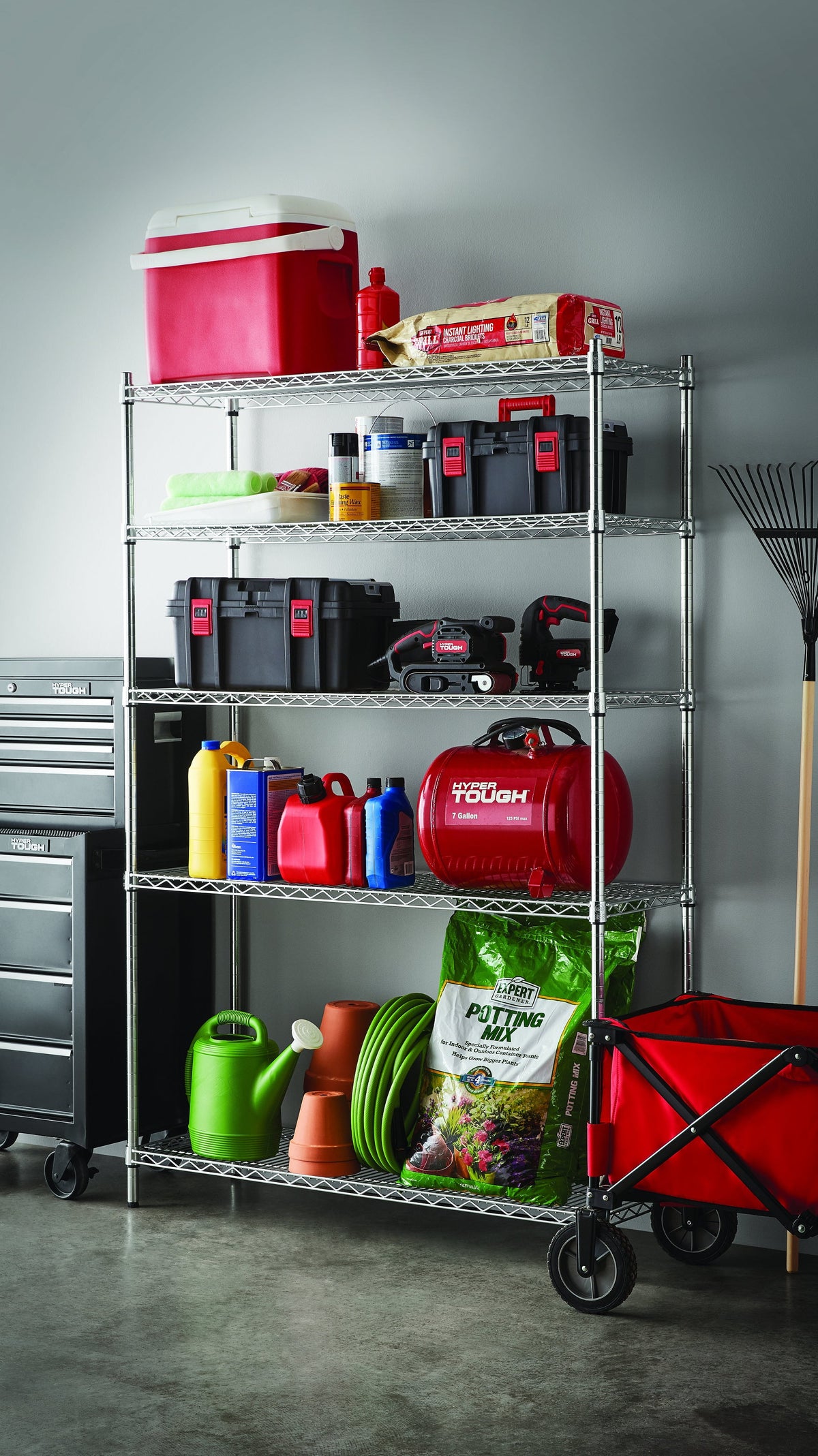 Chrome Wire 5-Tier Heavy Duty Shelf H62508