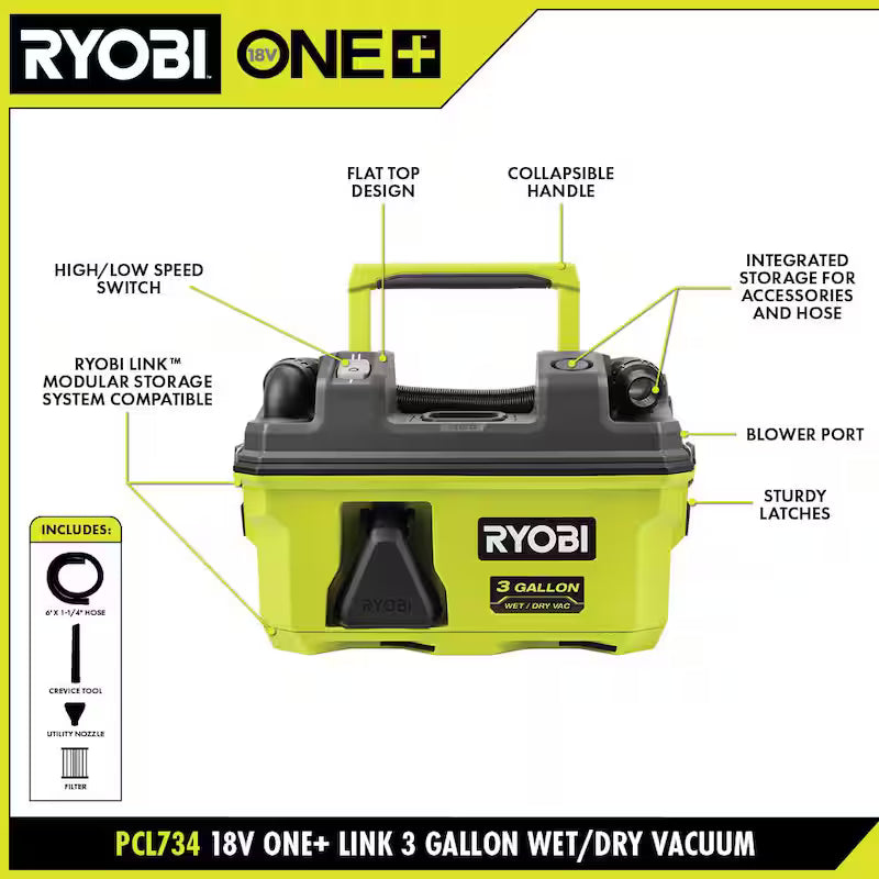 18V Cordless 3 Gal. Wet/Dry Vacuum G901