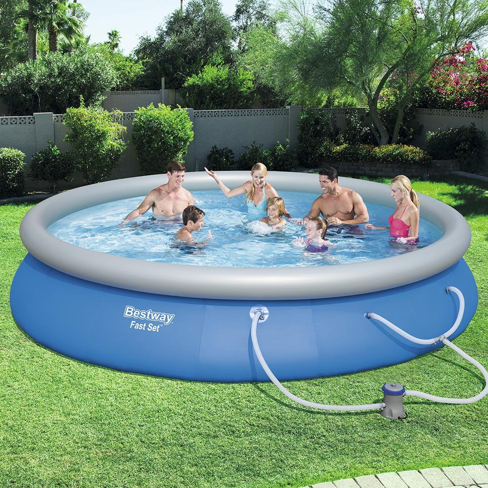 Round Above Ground Pool Set 15 ft x 33 in E49616