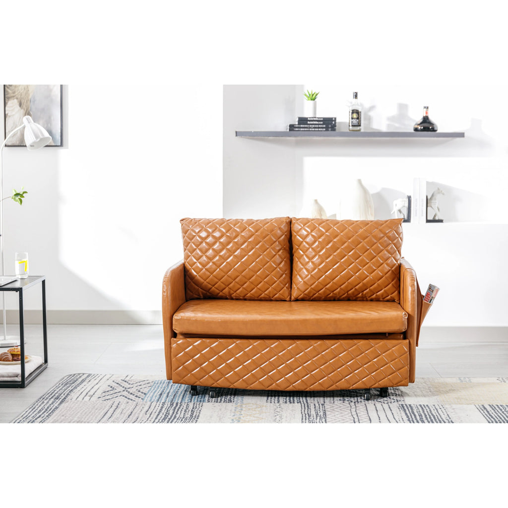 Convertible Sleeper Loveseat Sofa Bed with Headboard D184