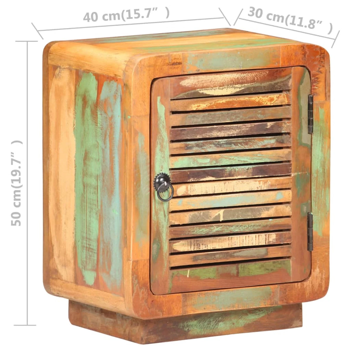 Bedside Cabinet Solid Reclaimed Wood C270326