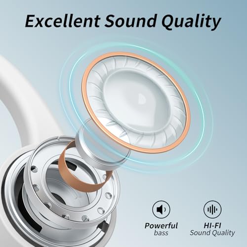 Bone Conduction Open Ear Headphones with Mic IPX6 Waterproof Y554490