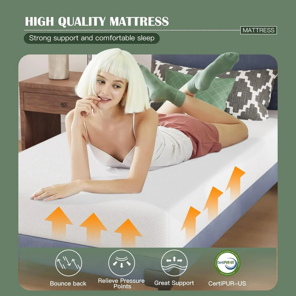 Twin Size Medium Firm Foam Mattress O9889