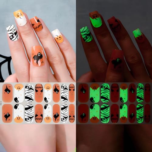 16 Sheets Holiday Nail Wraps Stickers with 2 Pcs Nail Files B422998