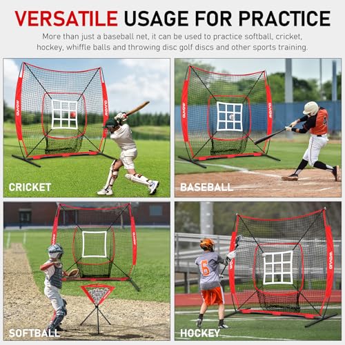 7x7 ft Baseball Softball Net with Strike Zone E6431