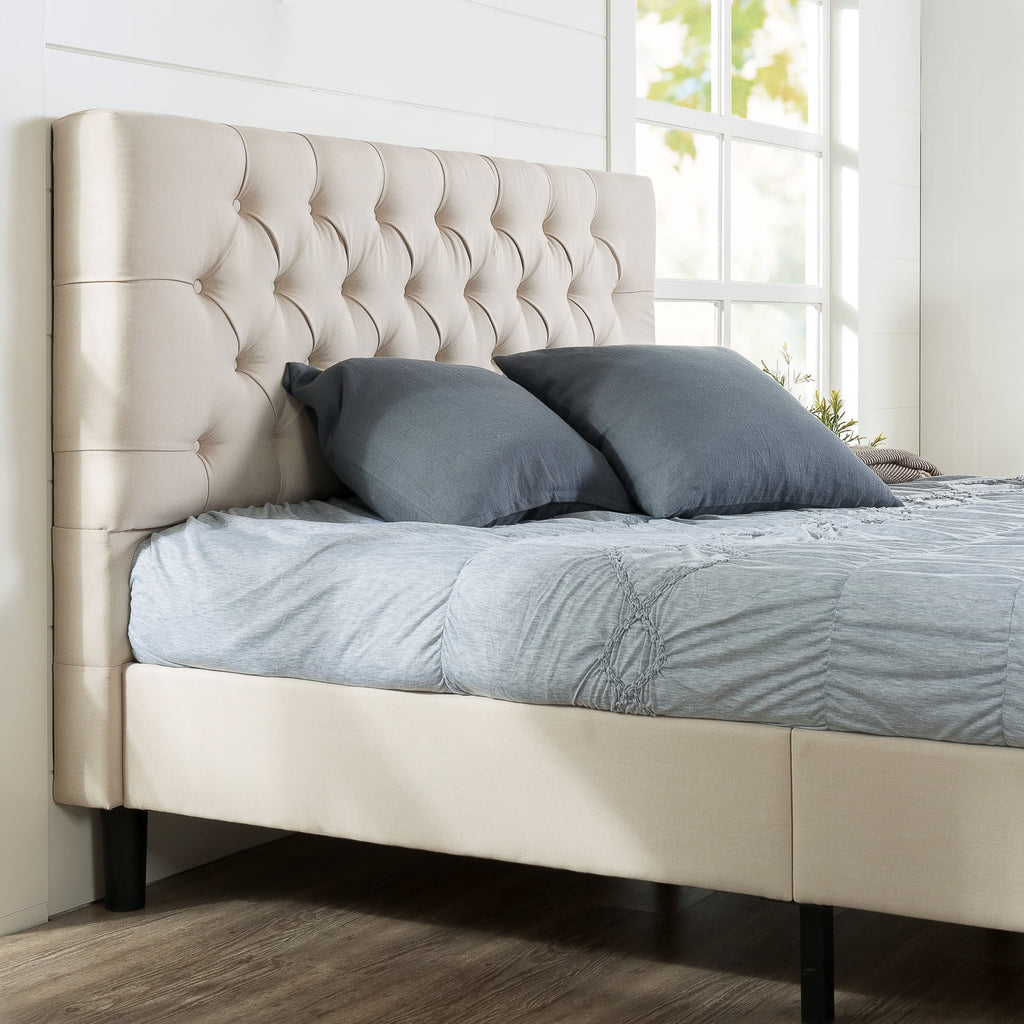 Queen Upholstered Platform Bed Frame E124