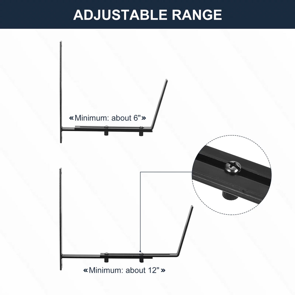 Adjustable Window Planter Box Brackets 4 PCS D6832