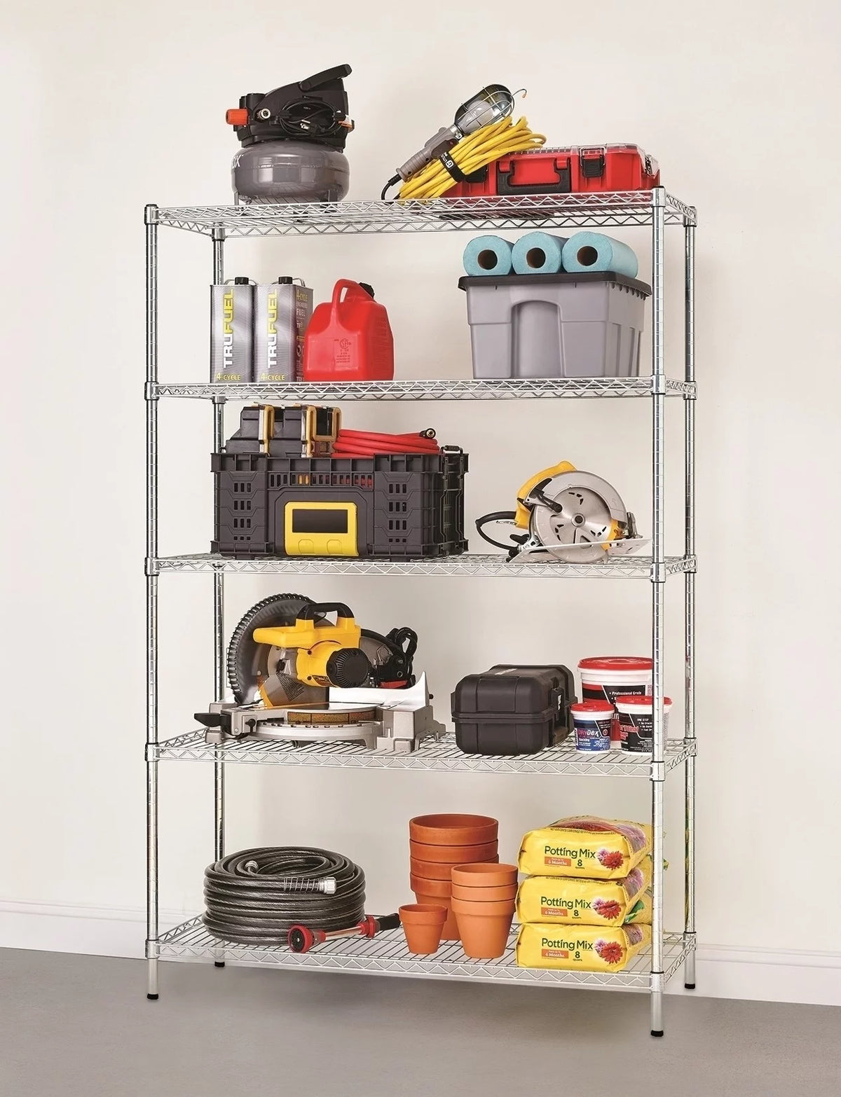 Chrome Wire 5-Tier Heavy Duty Shelf H62508