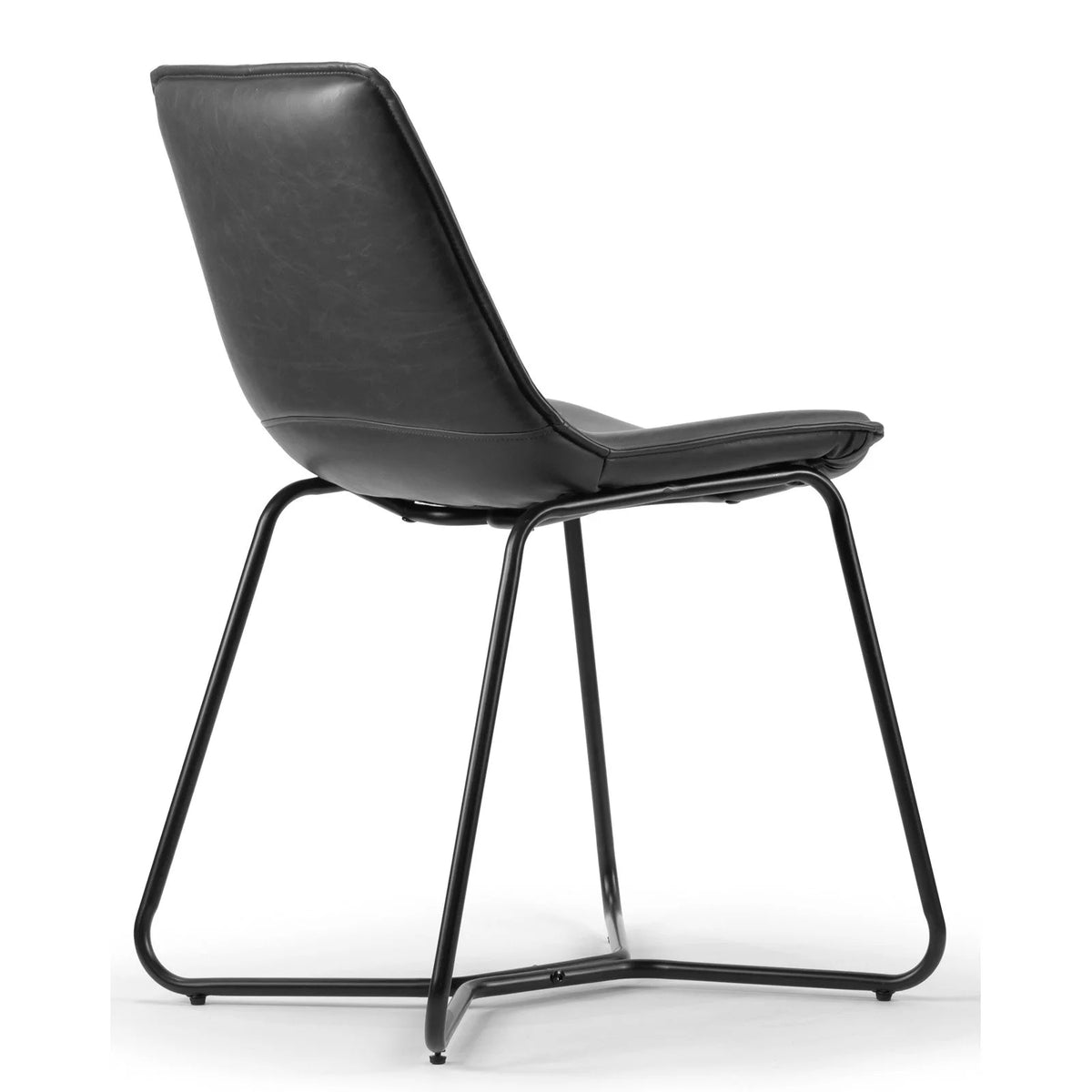 Brown Faux Leather Dining Chairs Set of 2 L335371