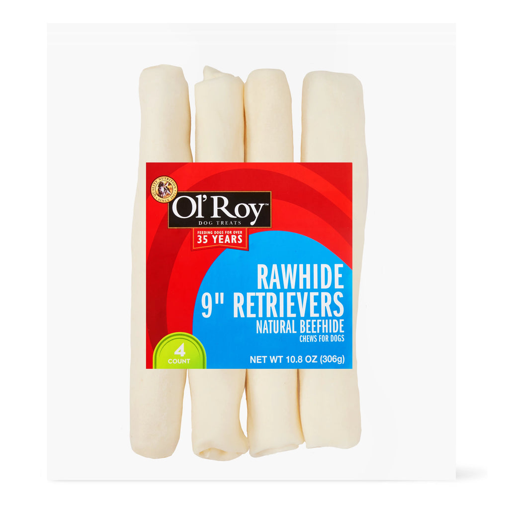 9" Beefhide Chews for Dogs, 10.8 oz, 4 Count Z275