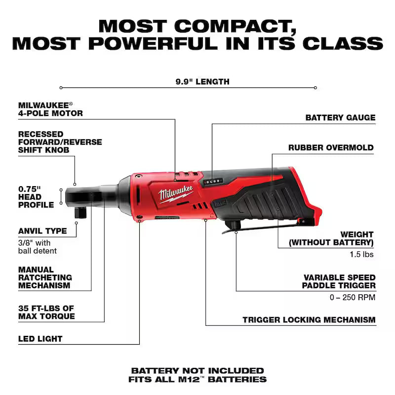 12V Lithium-Ion Brushless Cordless 1/2 in. Impact Wrench Kit with 3/8 in. Ratchet V975