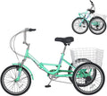 7 Speed 20/24/26 inch 3 Wheels Folding Tricycle with Basket P796936