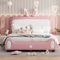 Pink Full Size Kids Princess Bed with Bunny Shape Headboard E69222