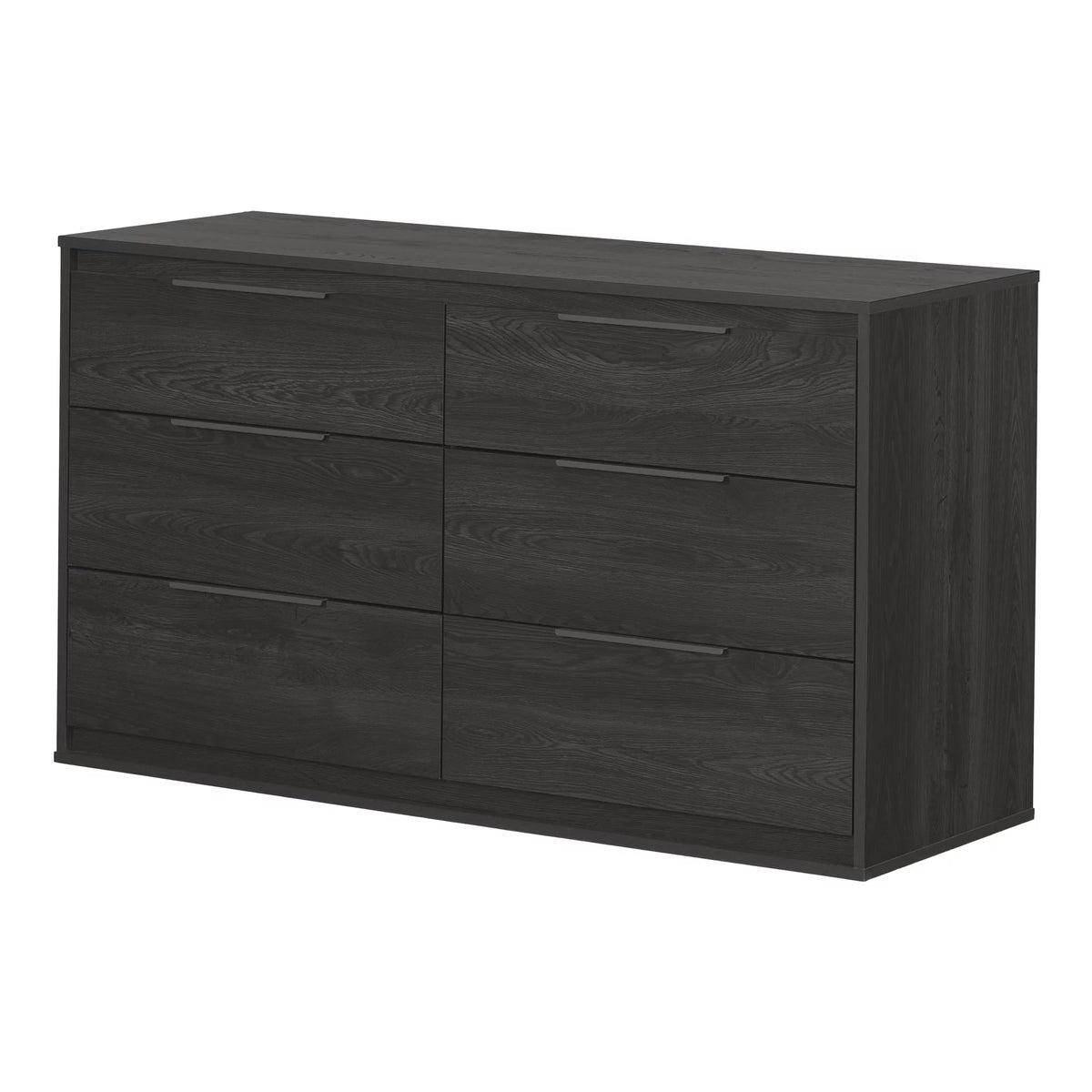 Contemporary 6-Drawer Double Dresser Gray Oak V776