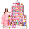Pink Doll House with Furniture L604