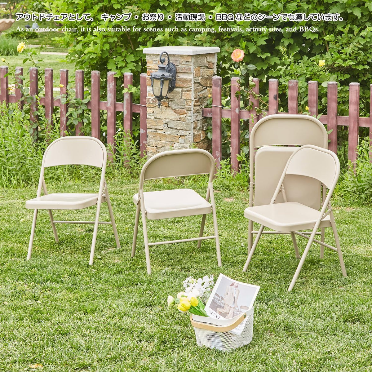 Light Gray 2-Pack Vinyl-Padded Folding Chair K51342