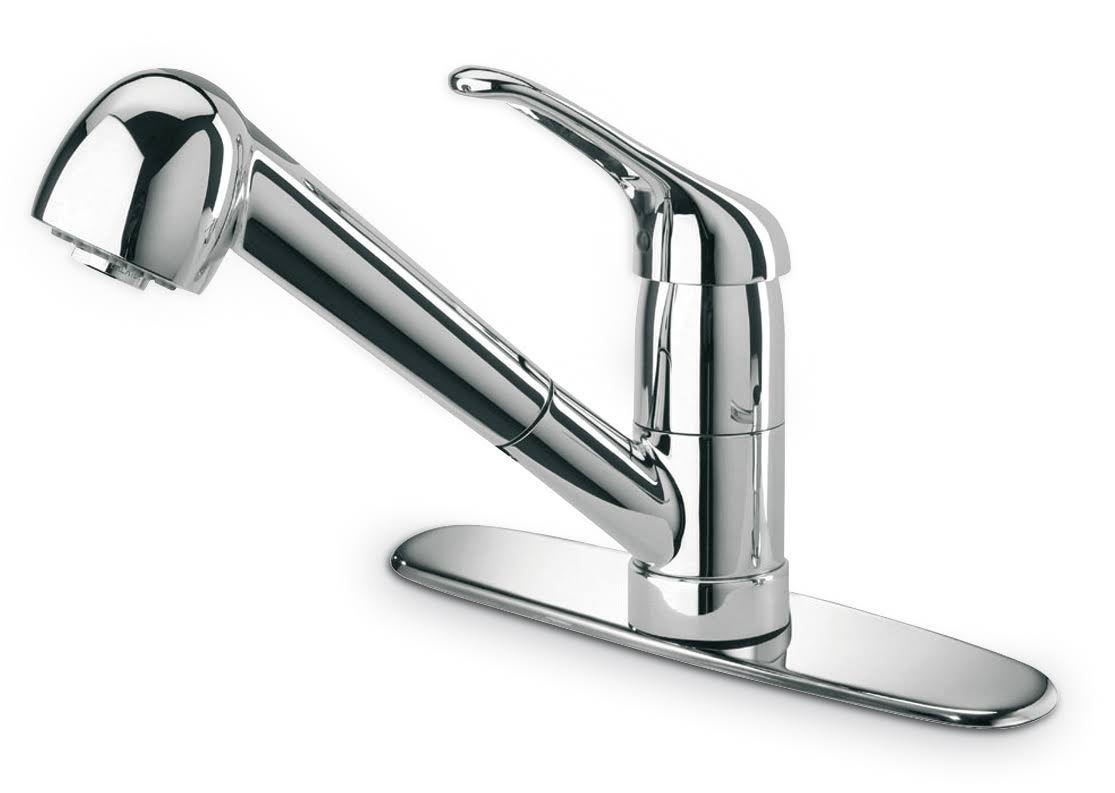 Single Handle Pull Out Spray Kitchen Faucet Brushed Nickel F31972