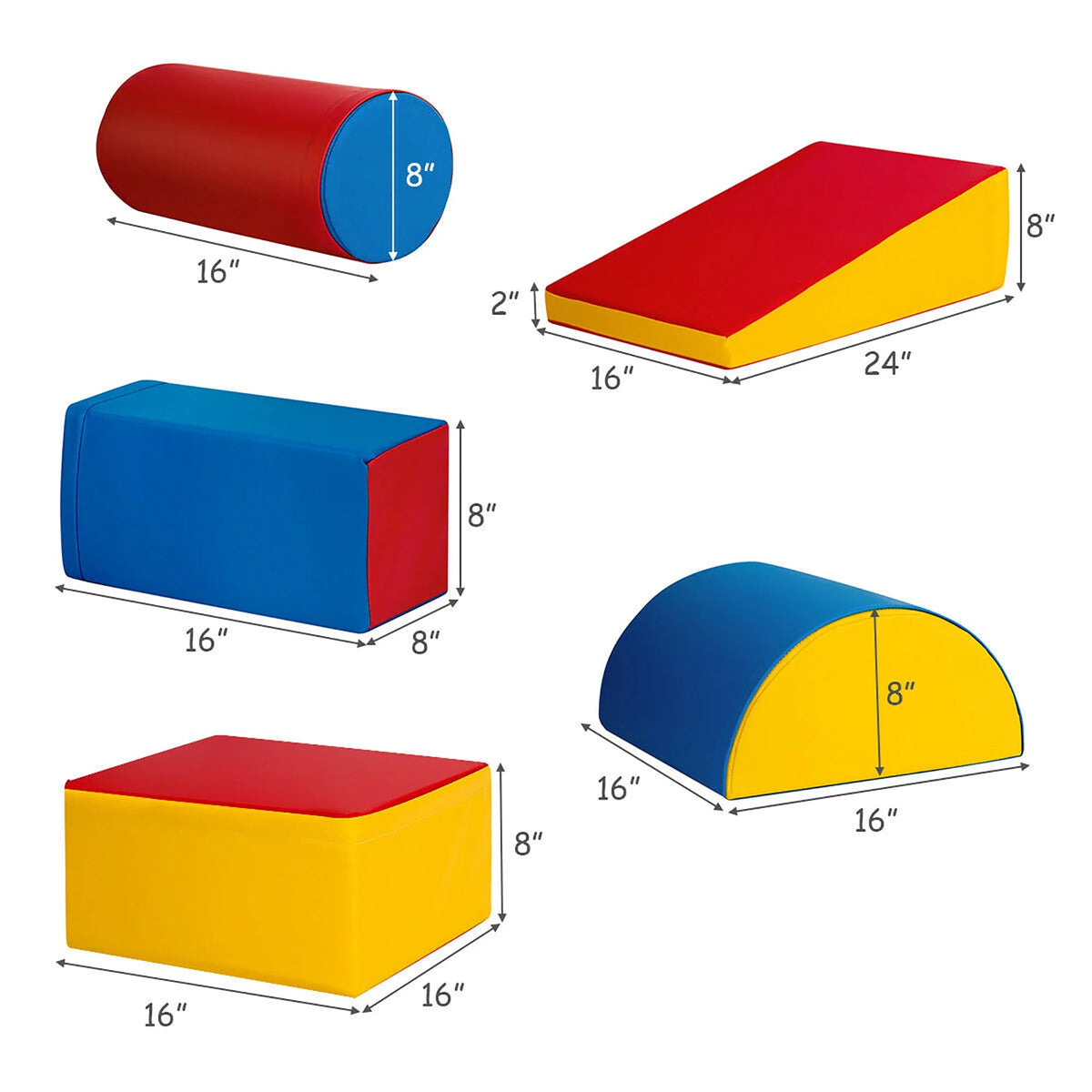 5 Piece Climb and Crawl Foam Play Set W985