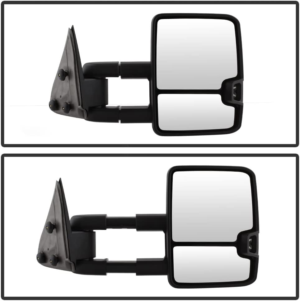 Telescoping Manual Towing Side Mirrors Driver+Passenger Left+Right H340587
