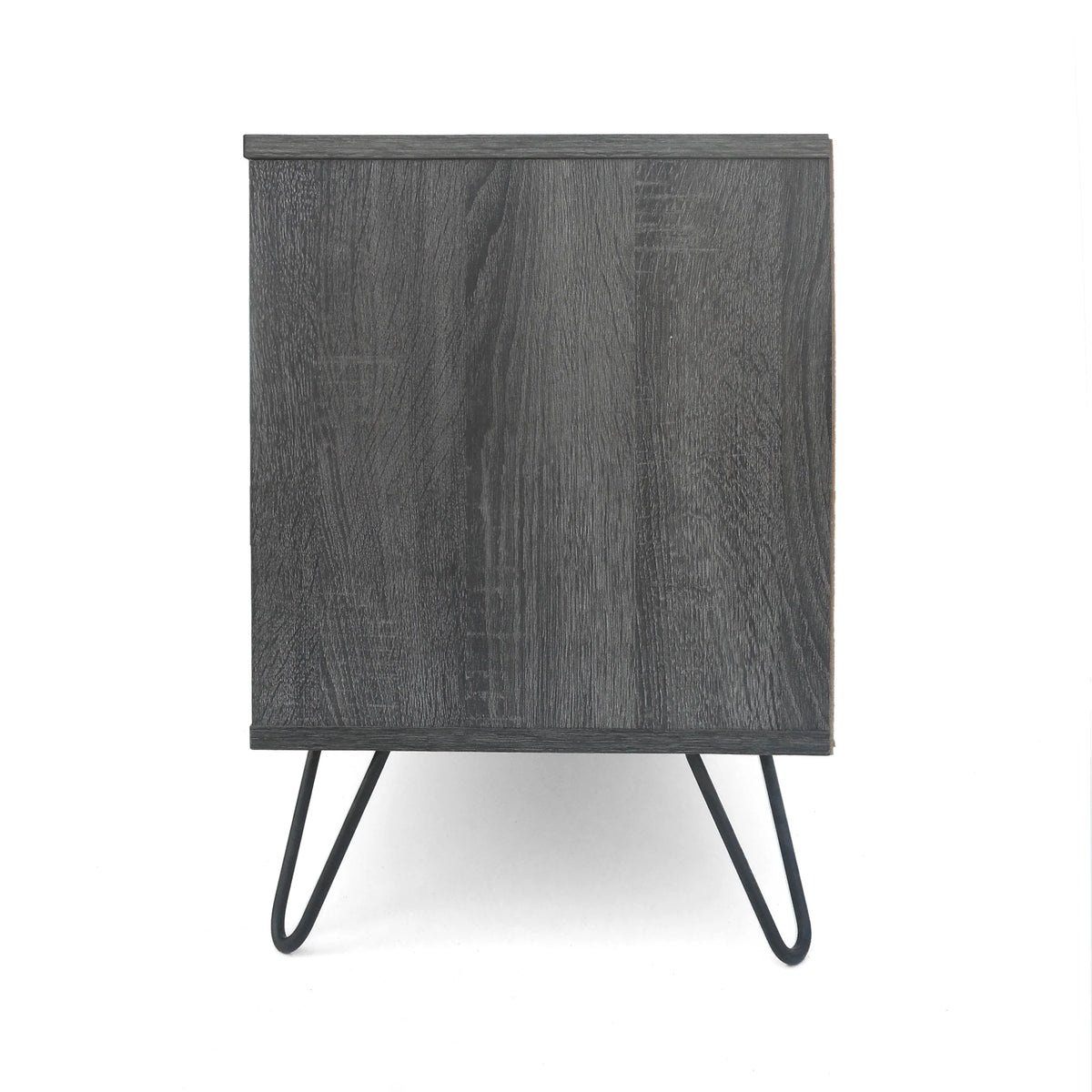 Grey Oak Two Toned Faux Wood TV Stand N7948